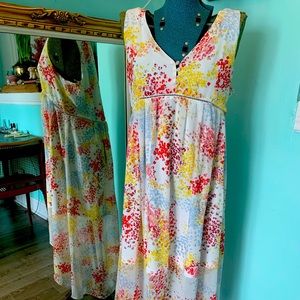Dex Floral floaty boho summer maxi dress high/lo